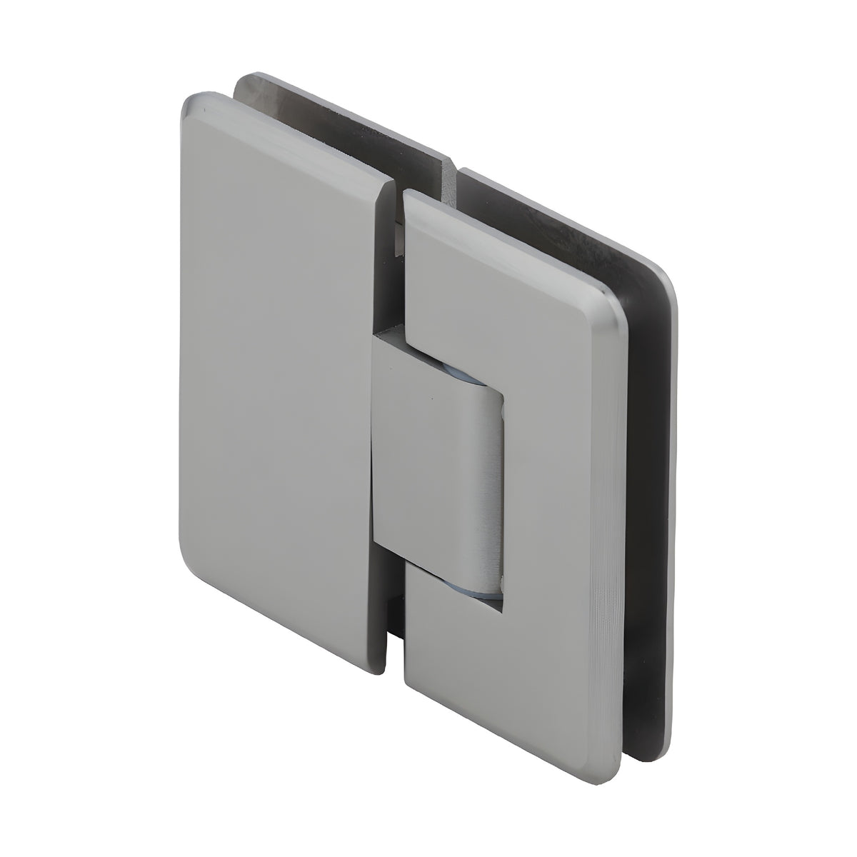 CRL Brushed Nickel Cologne 380 Series Adjustable 180º Glass-to-Glass Hinge