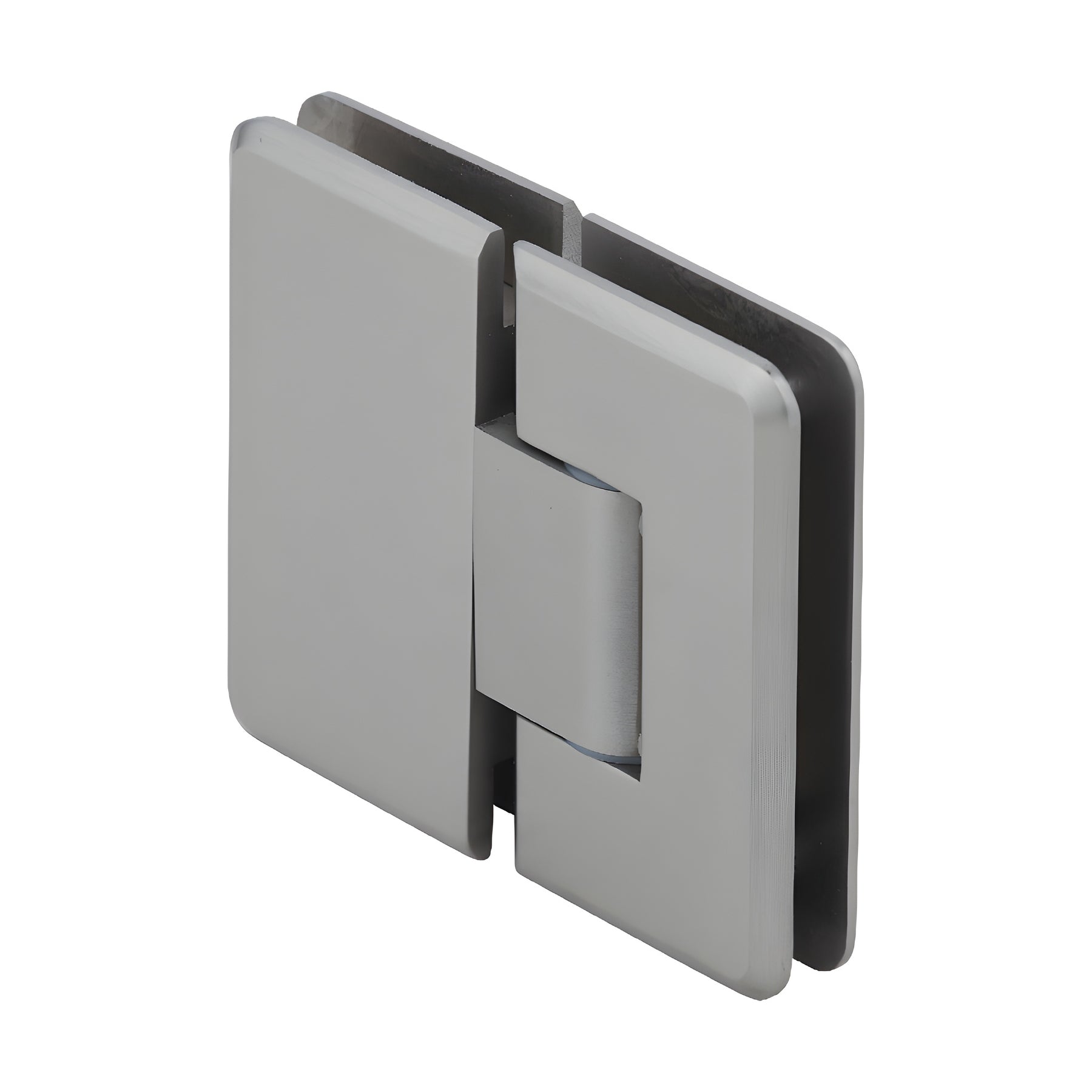 CRL Brushed Nickel Cologne 380 Series Adjustable 180º Glass-to-Glass Hinge