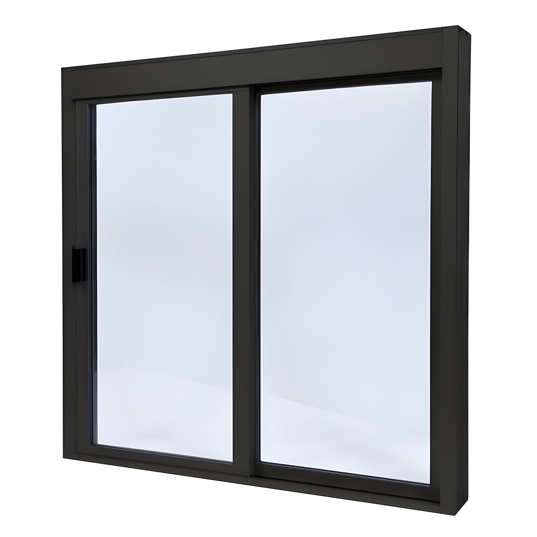 CRL Duranodic Bronze Anodized Standard Size Manual DW Deluxe Service Window Glazed with Full Bottom Track