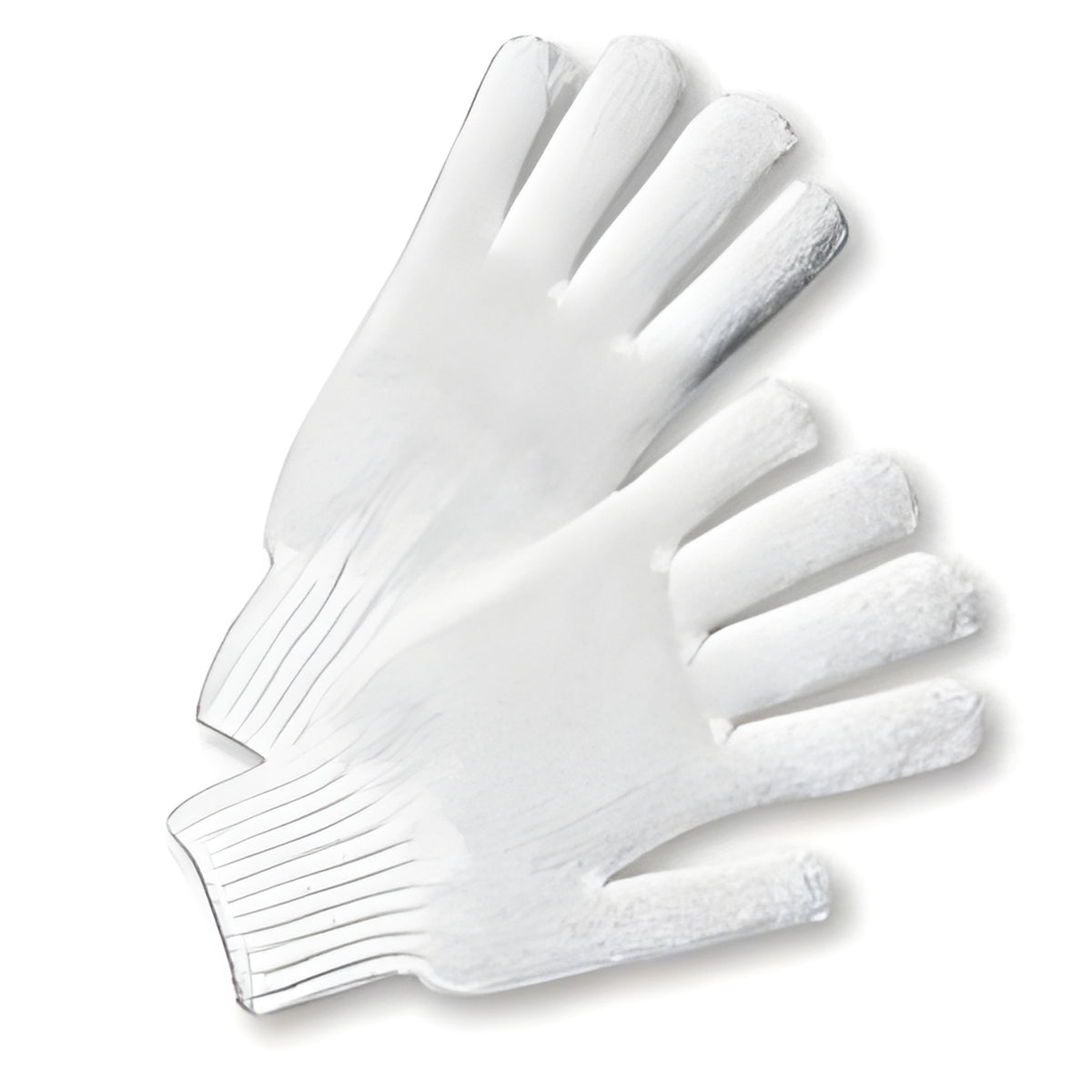 Knitted Gloves,Bleached White, Large- 12 Pr / Bag