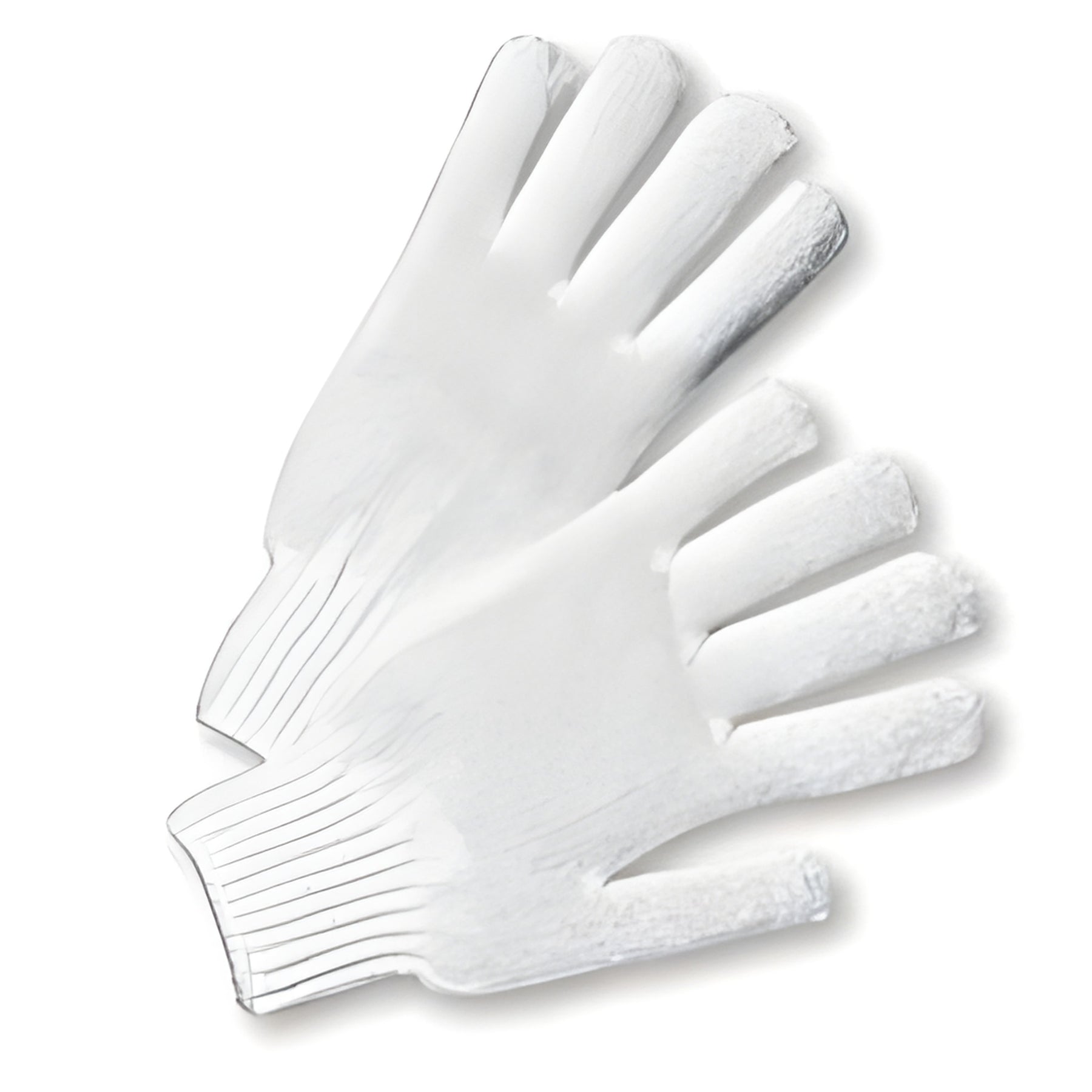 Knitted Gloves,Bleached White, Large- 12 Pr / Bag