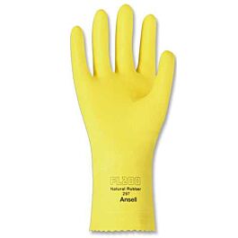 Ansell 297 Yellow Latex Gloves, Sz 8- 12 Pr / Bag