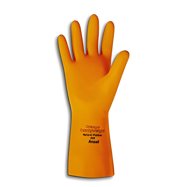 Ansell Latex Gloves, Orange, Sz 10 – 12 Pairs/Bag