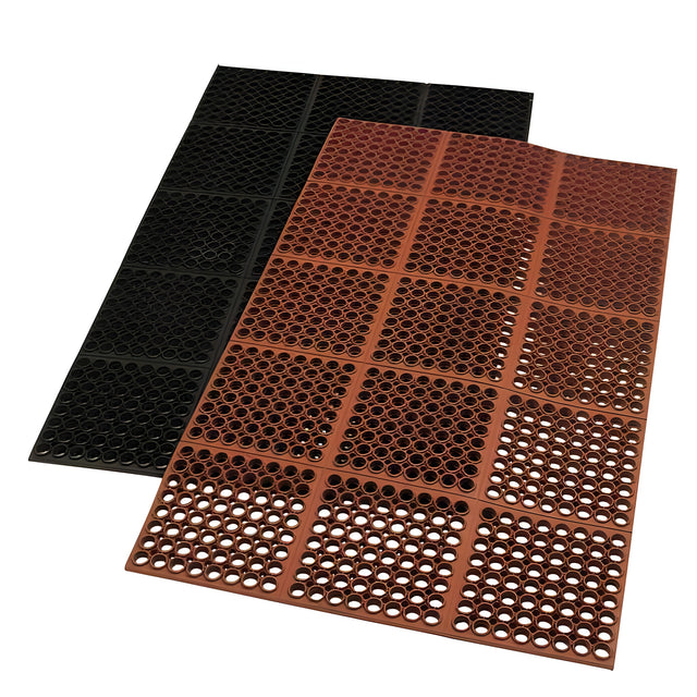 Anti Fatigue Mats, Black, 3' x 5.5'- 1 Ea