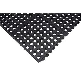 Anti-Fatigue Mats Drainage Mats, 3' x 5', Black- 1 Each