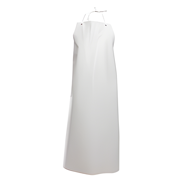 Apron, Nitrile Rubber / Polyester, White, 35″ x 48″
