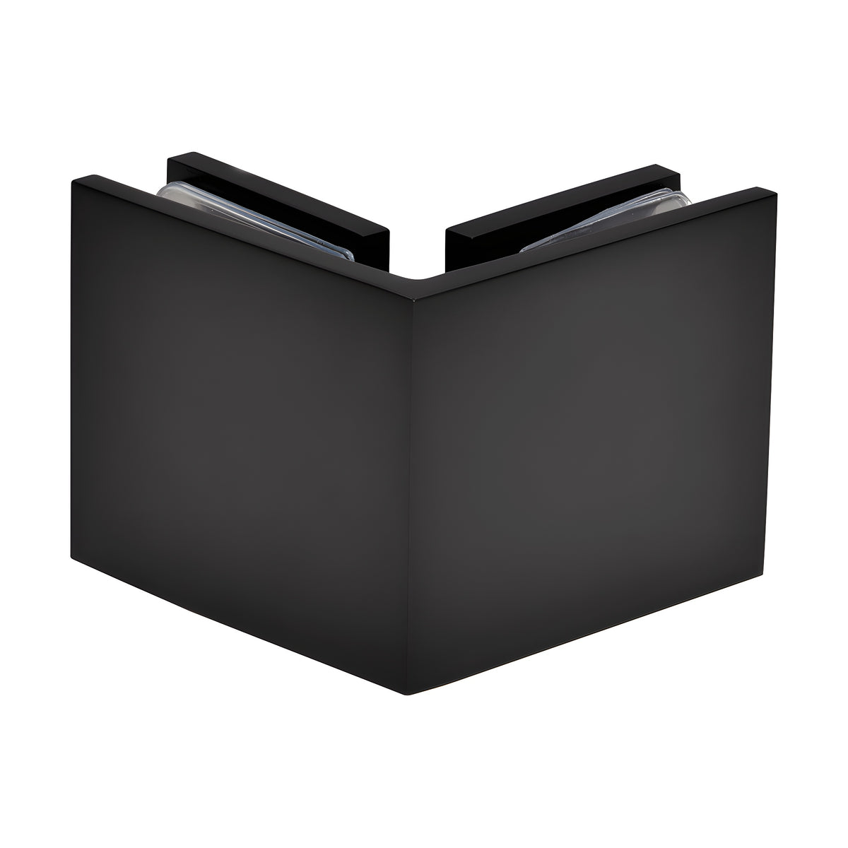 CRL Matte Black Square 90 Degree Glass-to-Glass Clamp