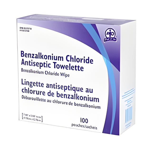 BZK Antiseptic Towelettes – 100/Box