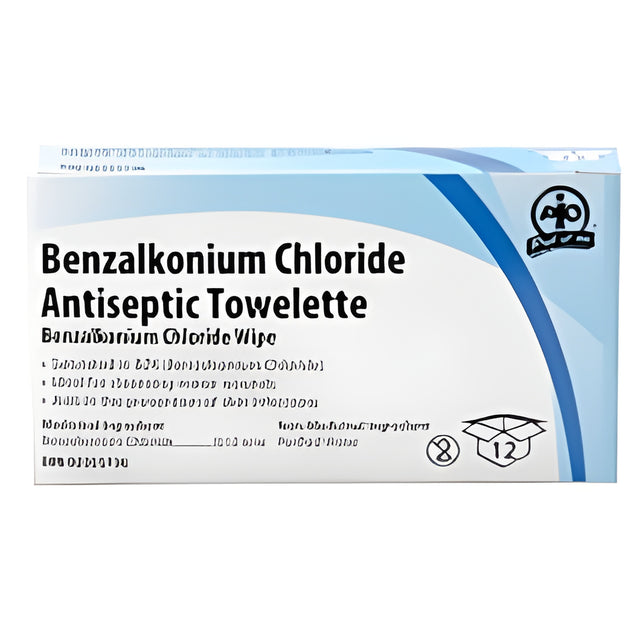 BZK Antiseptic Towelettes- 12 / Box x 25 Boxes / Pack