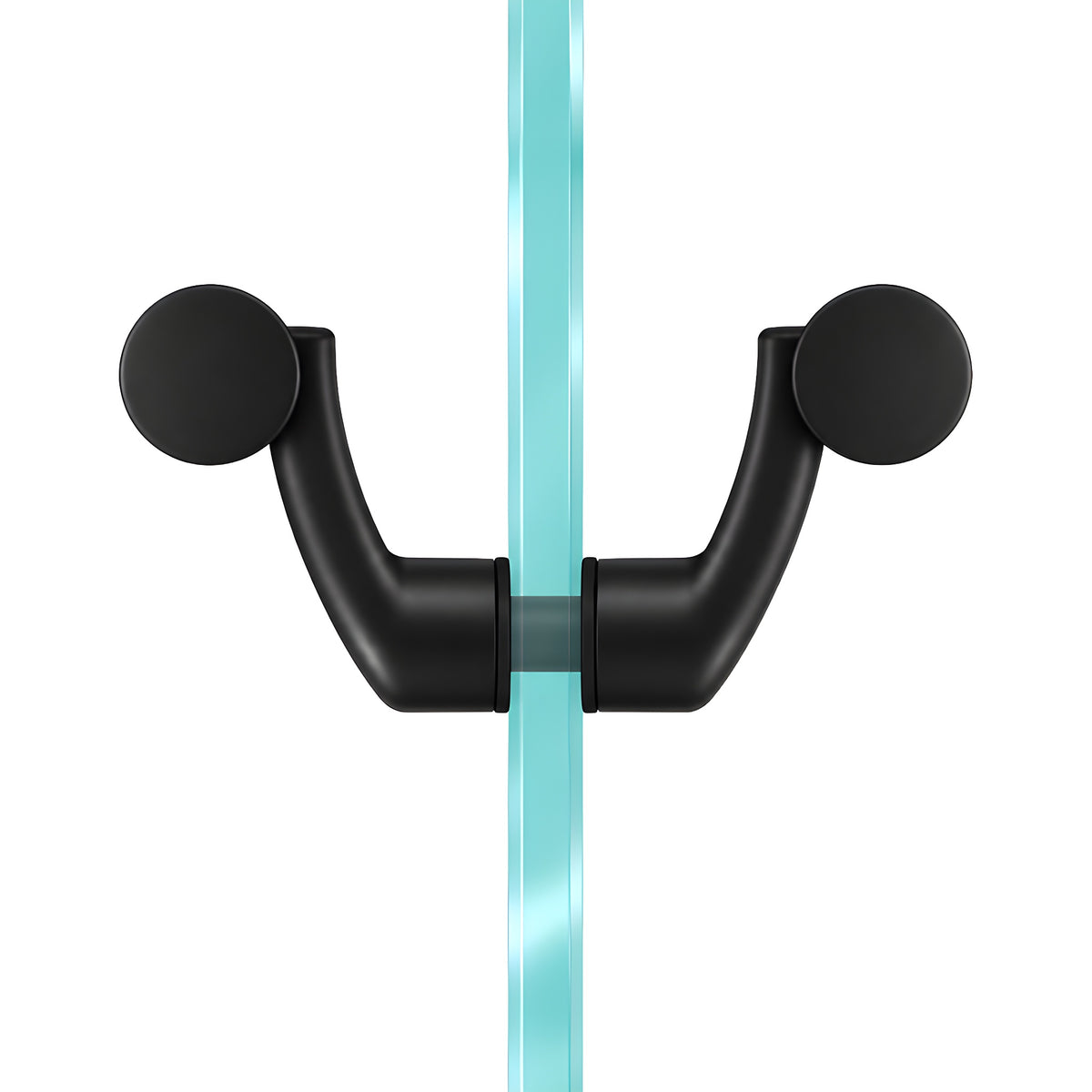 CRL Matte Black Offset Mount Mid-Post for Ladder Pulls