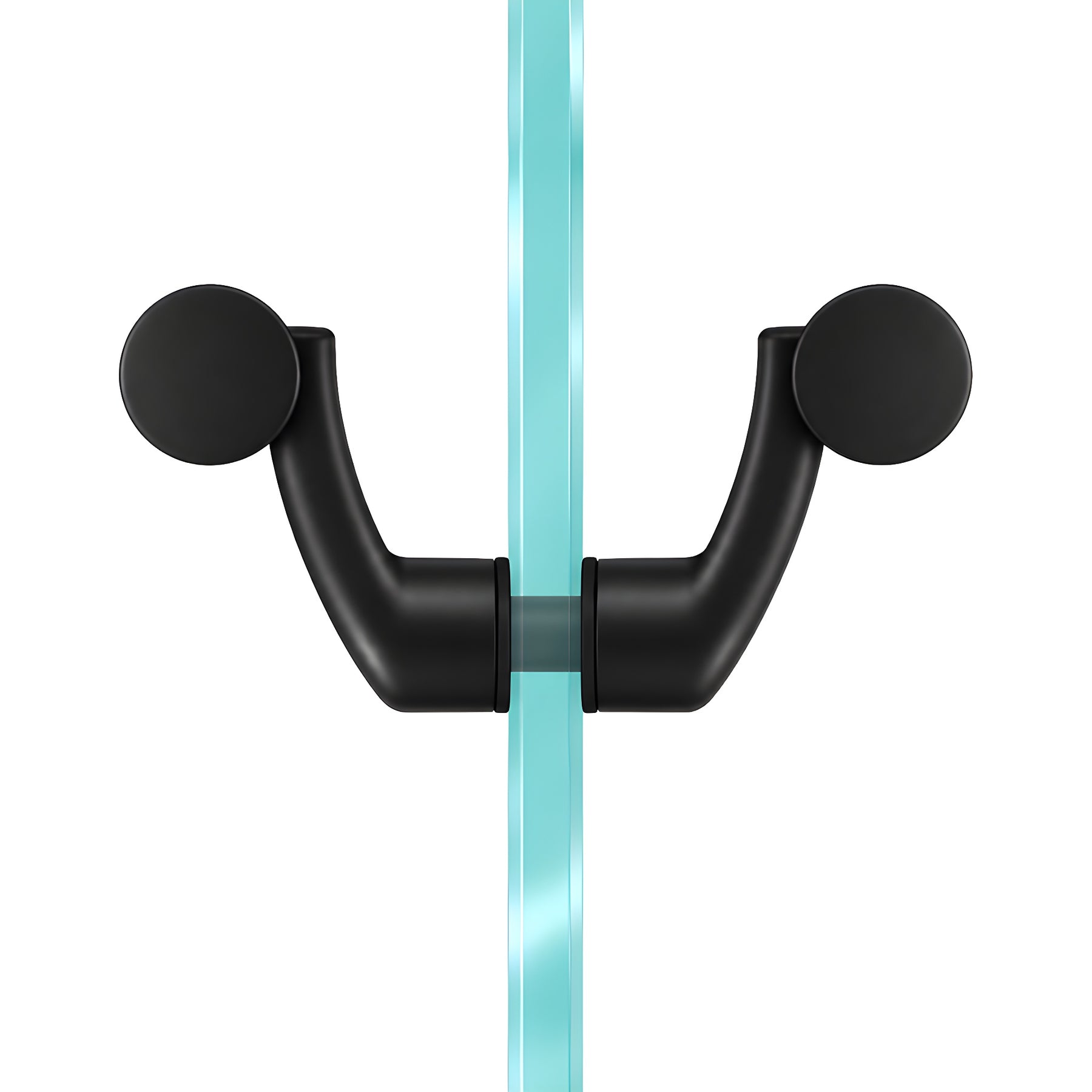 CRL Matte Black Offset Mount Mid-Post for Ladder Pulls
