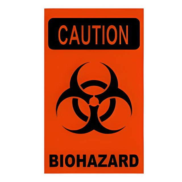 Bio-Hazard Label, 7.5 x 12.5cm