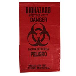 Biohazard Red Bag, 60 x 60cm- 100 / Box