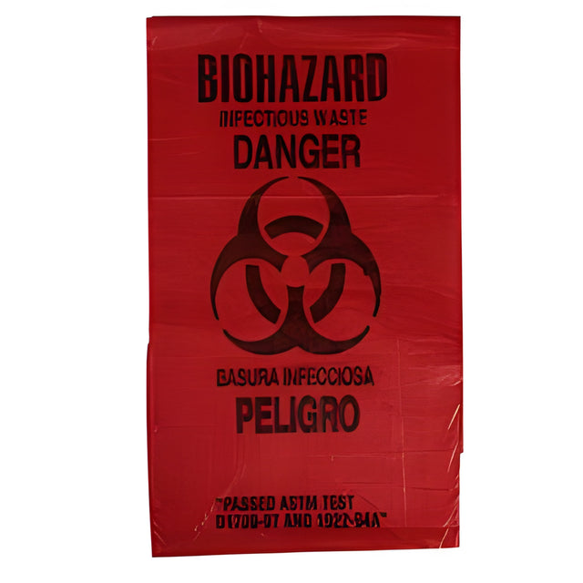 Biohazard Red Bag, 60 x 60 cm – 100/Box