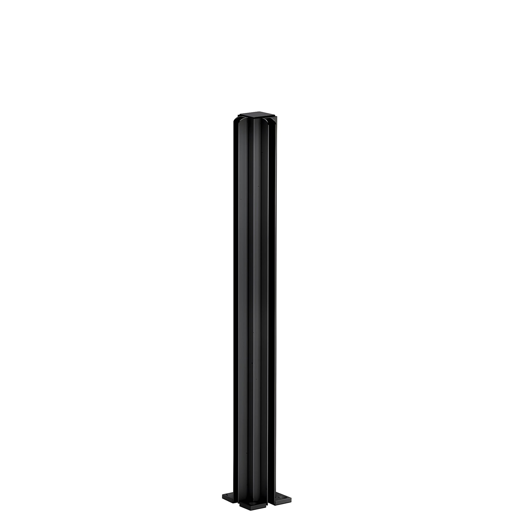 CRL Semi-Gloss Black 18" Corner Design Series Partition Post