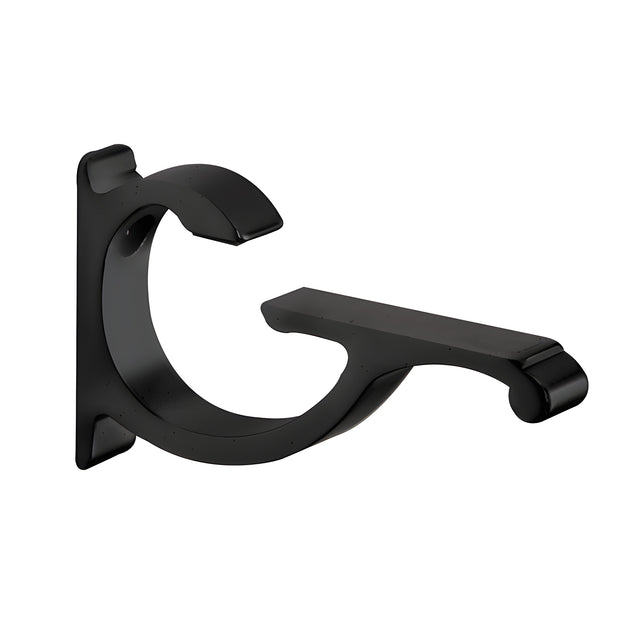 CRL Black Designer Aluminum Shelf Bracket for 5/8" to 3/4" Glass