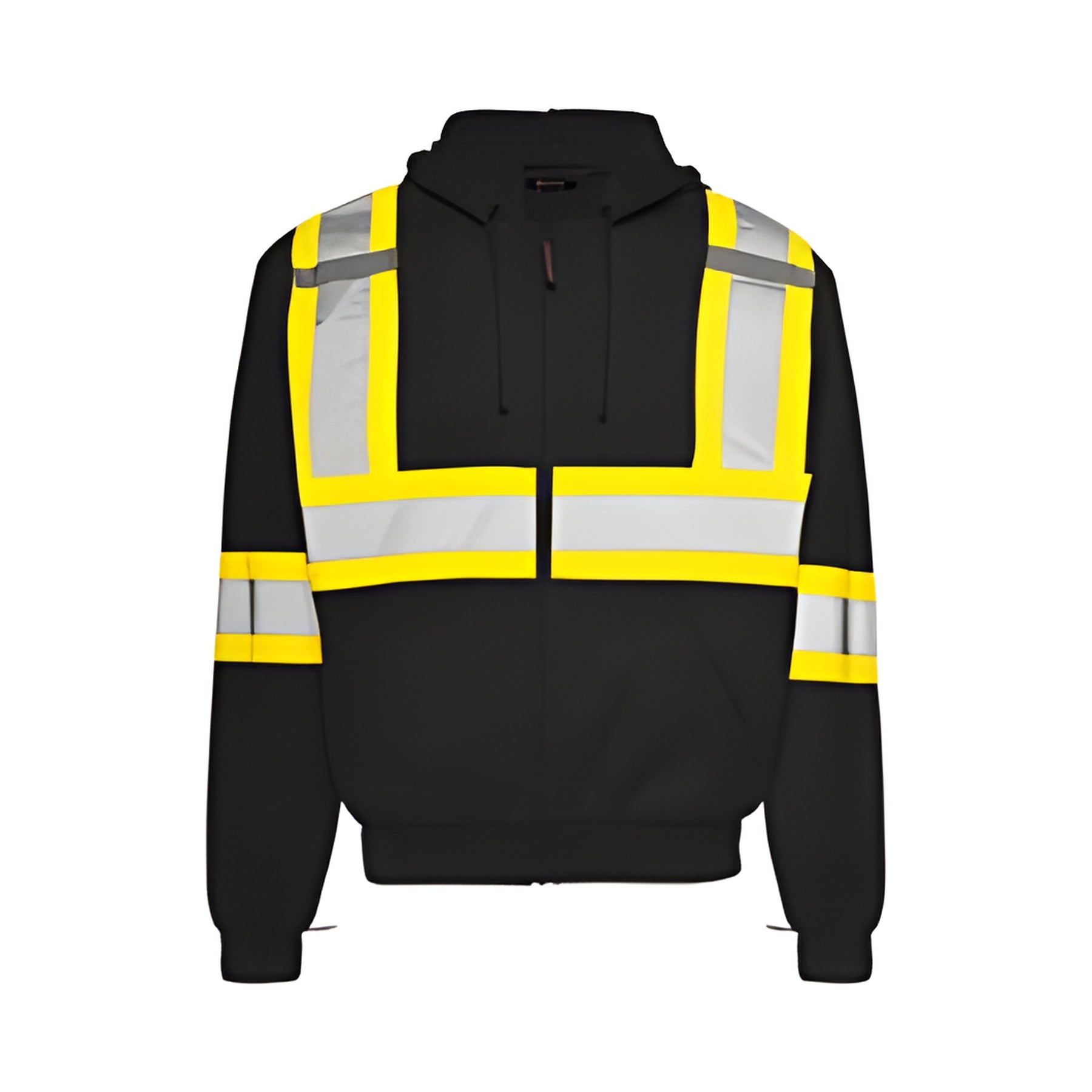 Hoodie with Detachable Hood 4" RT, Black, 2XL- 1 Each