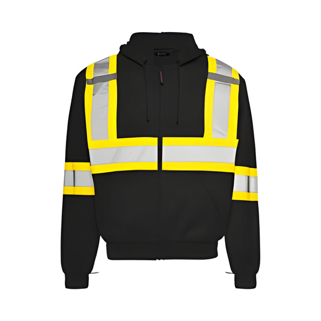 Hoodie with Detachable Hood 4" RT, Black, Large