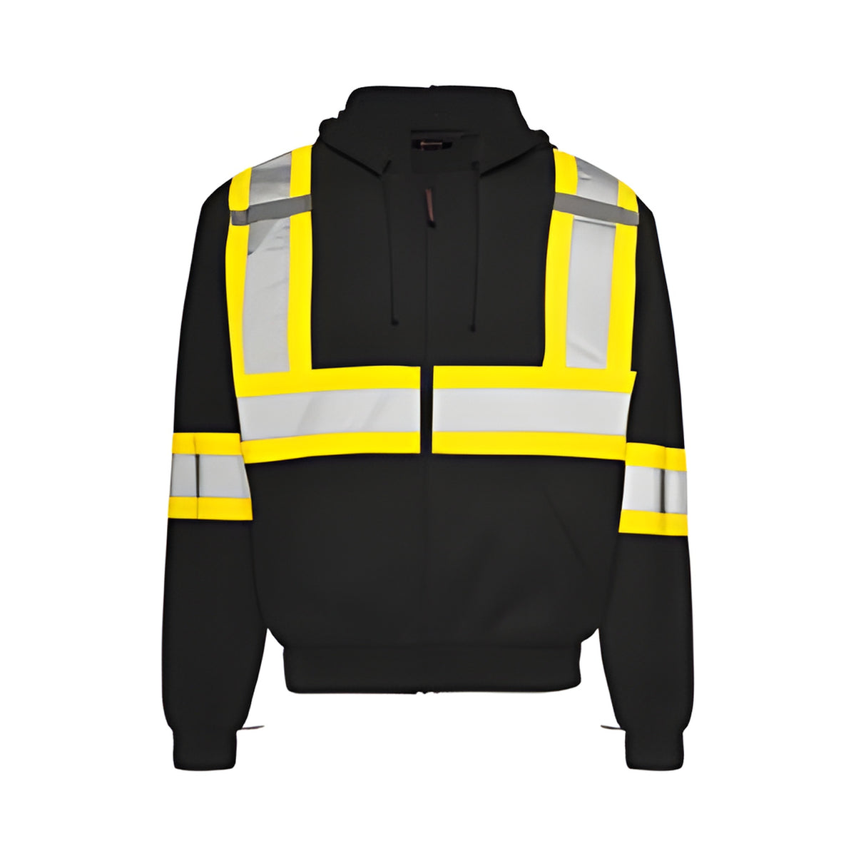 Hoodie with Detachable Hood 4" RT, Black, Large- 1 Each