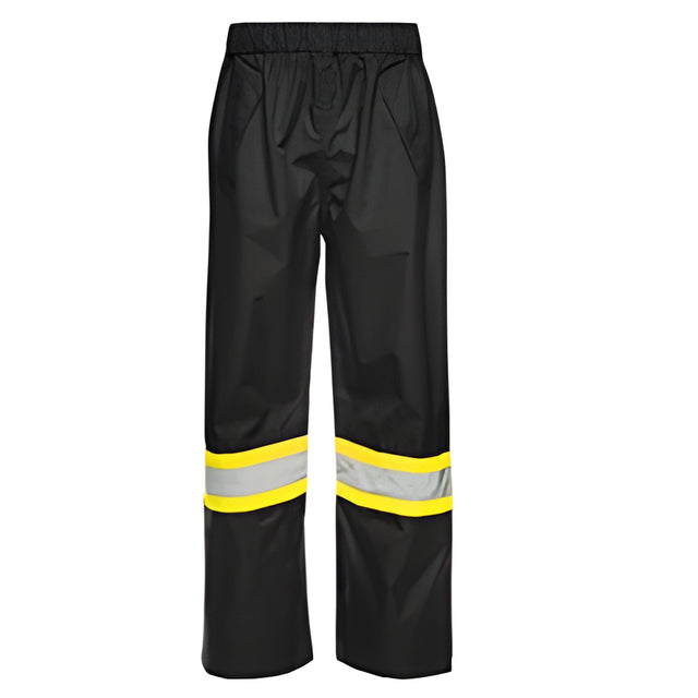 Hi-Vis Rain Pants, Black, Medium