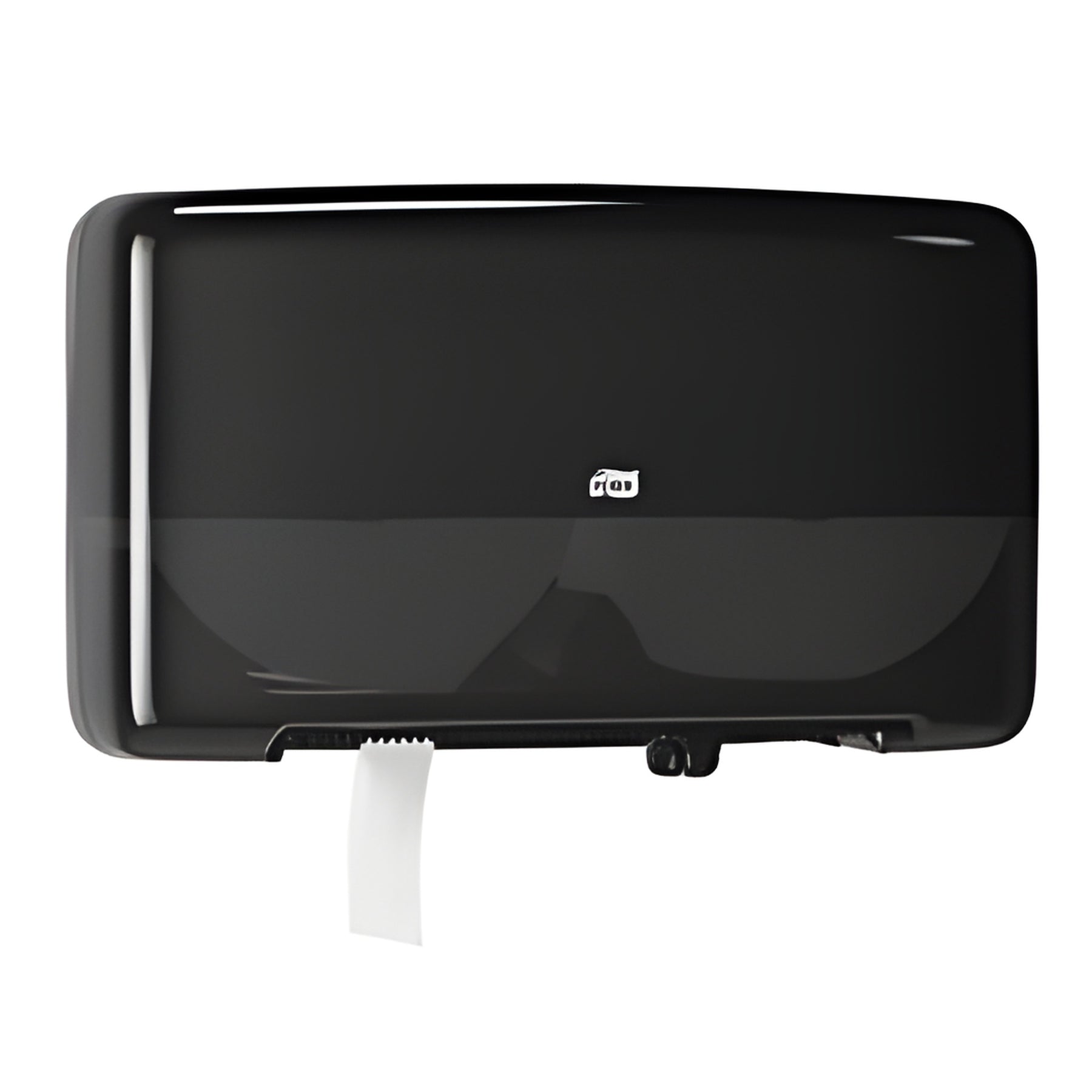 Tork Twin Mini Jumbo Toilet Paper Roll Dispenser T2, Black- 1 Each