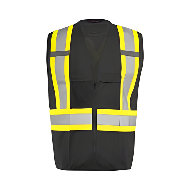 Traffic Vest with Zipper, Black, XXSmall / Small, XXS/XS