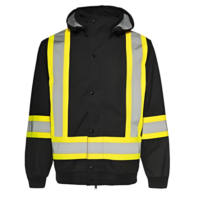 3 – in – 1 Winter Traffic Jacket, 4" Reflective Tape, Black, 4XL