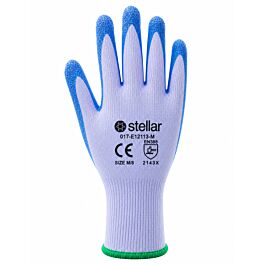 Blue Latex Coated Gloves, Sz 09 (Large)- 12 Pr / Bag