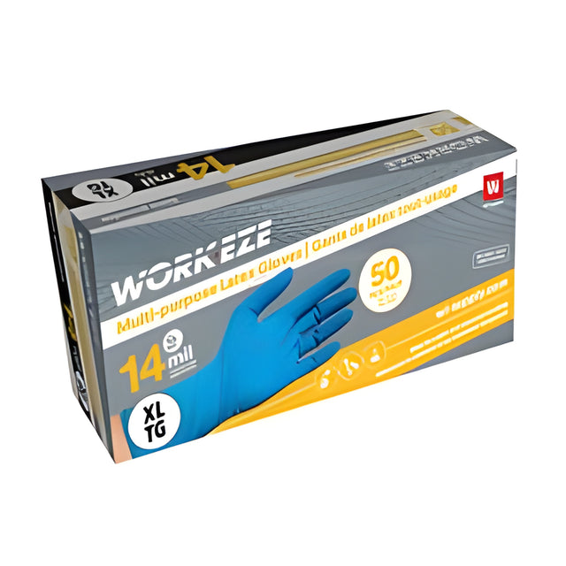 Latex Gloves, 14 Mil PF, Medium – 50/Box