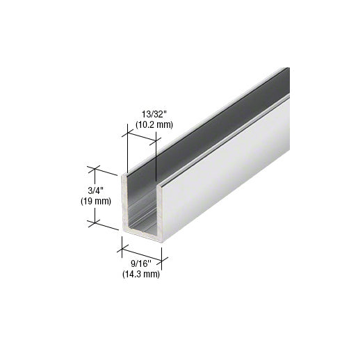 Secure your frameless shower fixed panel with CRL’s Brite Anodized Aluminum Deep U-Channel for 3/8″ glass, 95″ length—durable, sleek finish.