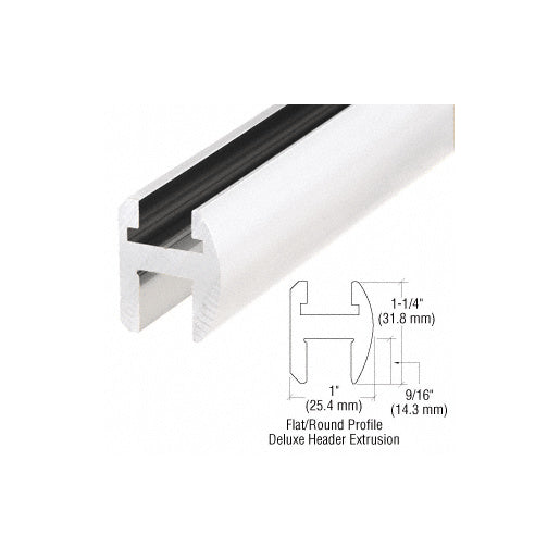 CRL Brite Anodized 95" Deluxe Shower Door Header Kit – Premium Aluminum Support for Frameless Glass Enclosures
