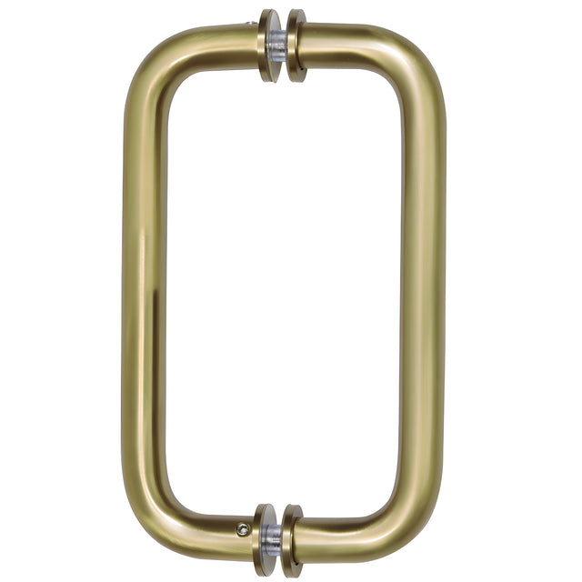 CRL Brushed Bronze 8" BM Series Tubular Back-to-Back Pull Handle