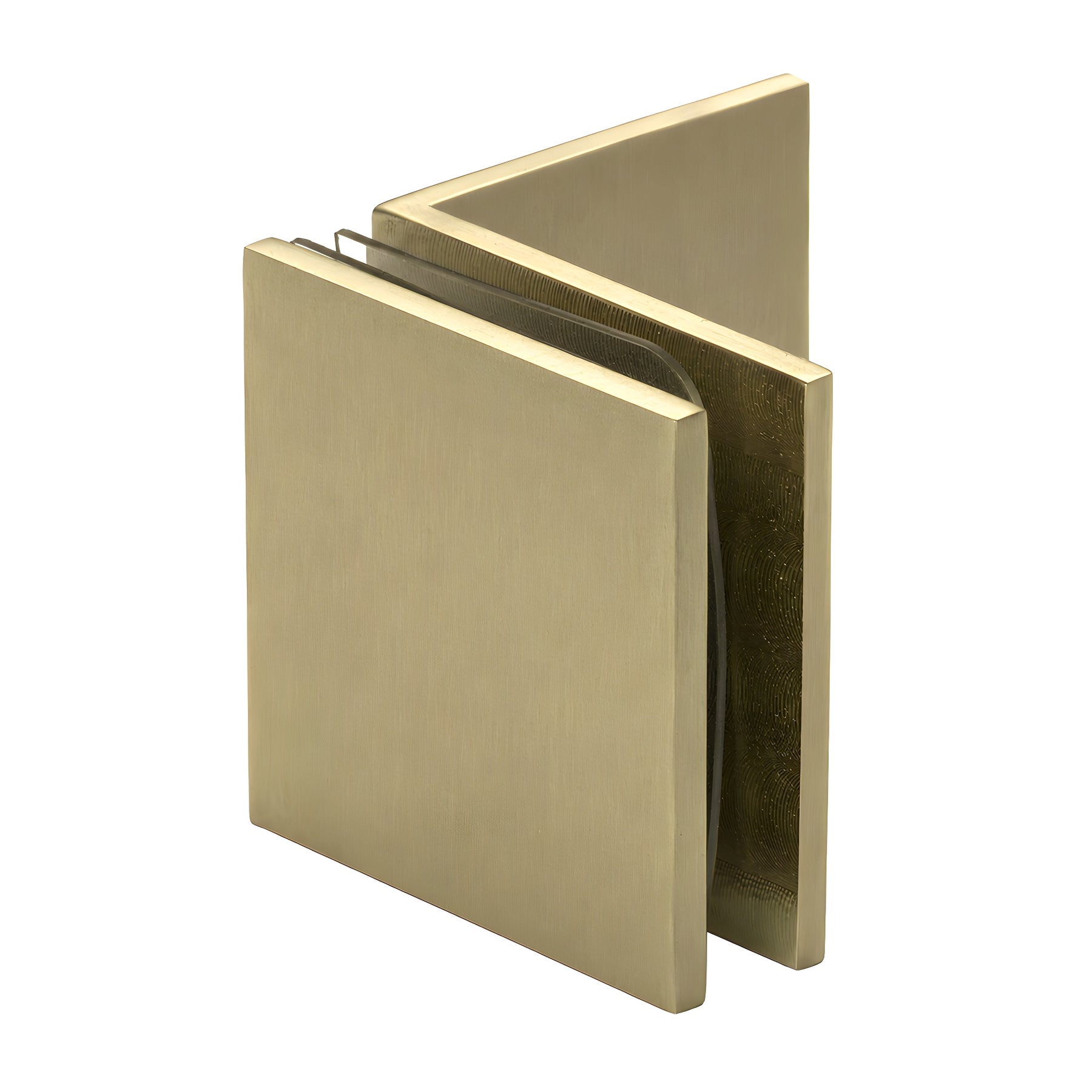 CRL Brushed Bronze Fixed Panel Square Clamp With Large Leg