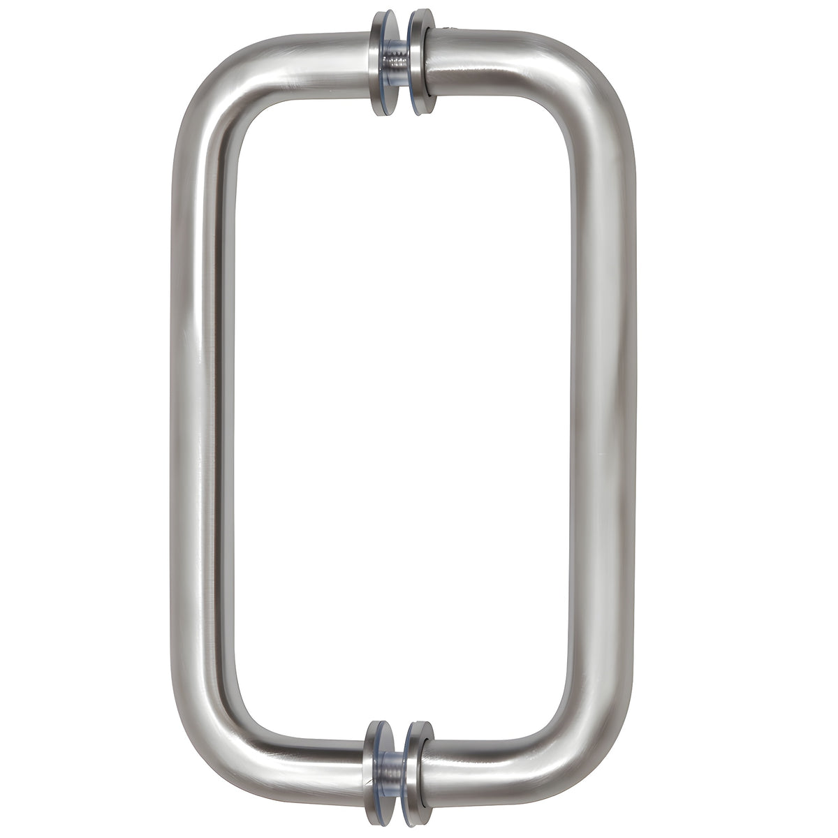 CRL Brushed Chrome 8" Back-to-Back Solid Brass 3/4" Diameter Pull Handles with Metal Washers