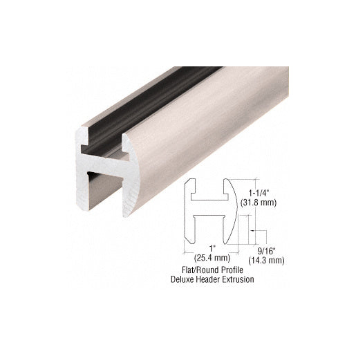 CRL Brushed Nickel Deluxe Shower Door Header Kit – 96-inch aluminum header for frameless shower enclosures