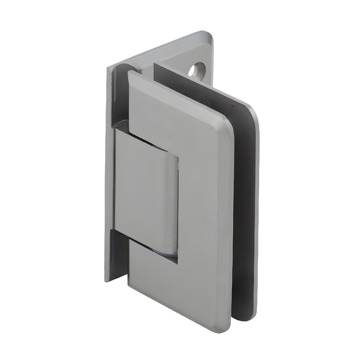 CRL Brushed Nickel Pinnacle Adjustable Wall Mount Offset Back Plate Hinge