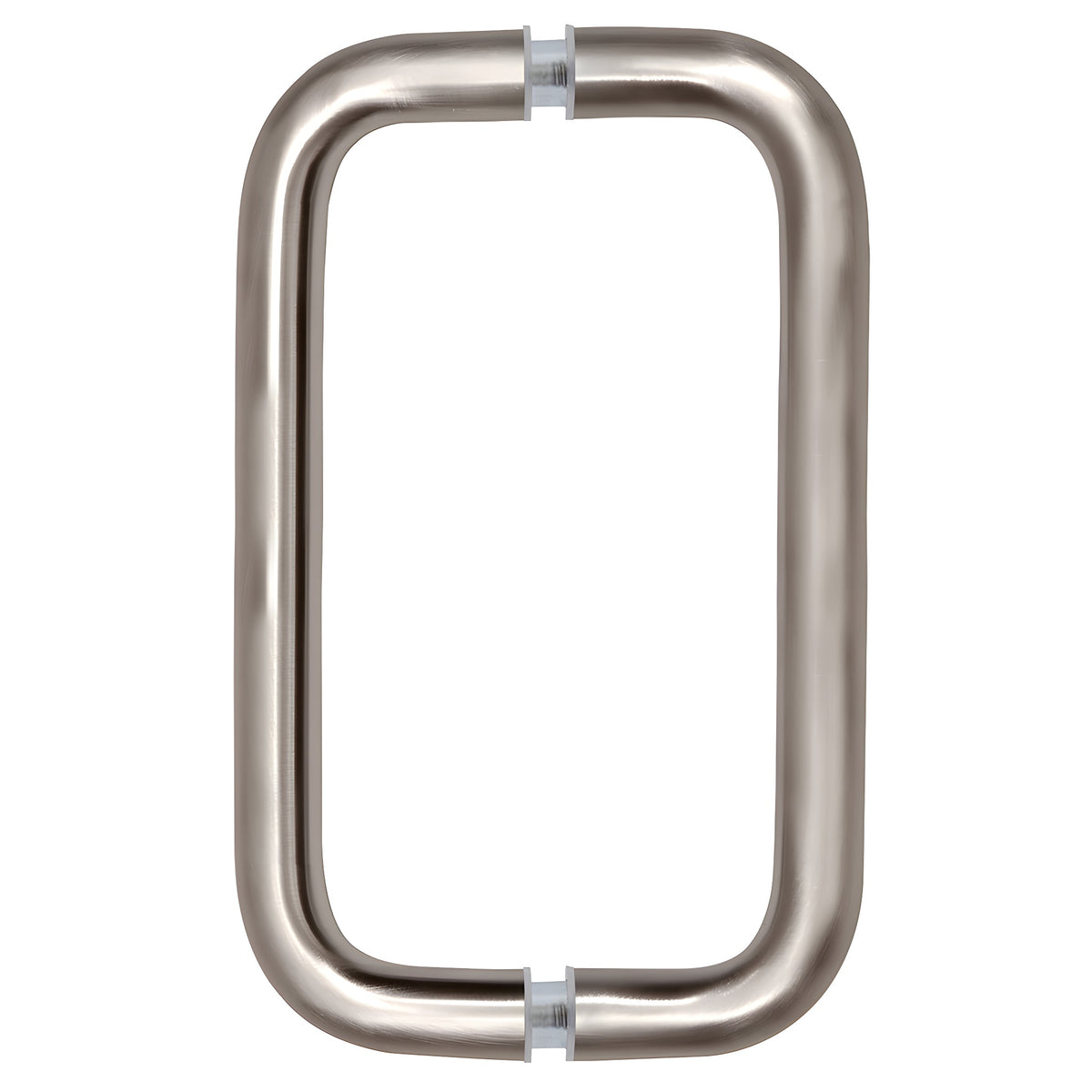 CRL Brushed Nickel 8" Back-to-Back Solid 3/4" Diameter Pull Handles Without Metal Washers