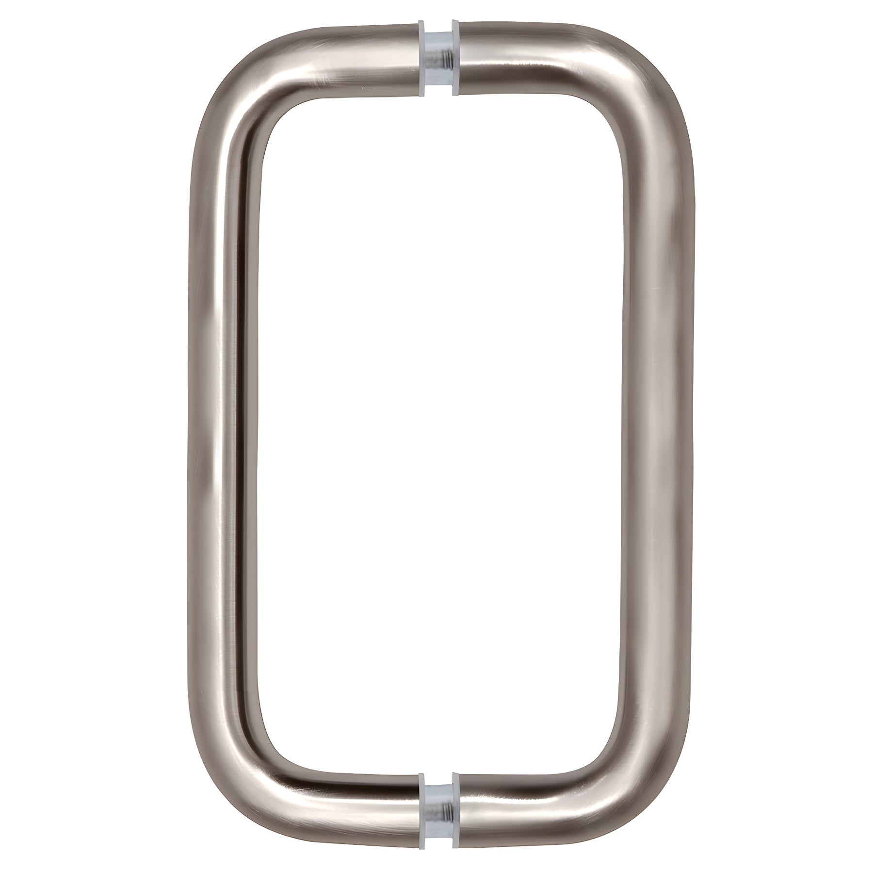 CRL Brushed Nickel 8" Back-to-Back Solid 3/4" Diameter Pull Handles Without Metal Washers