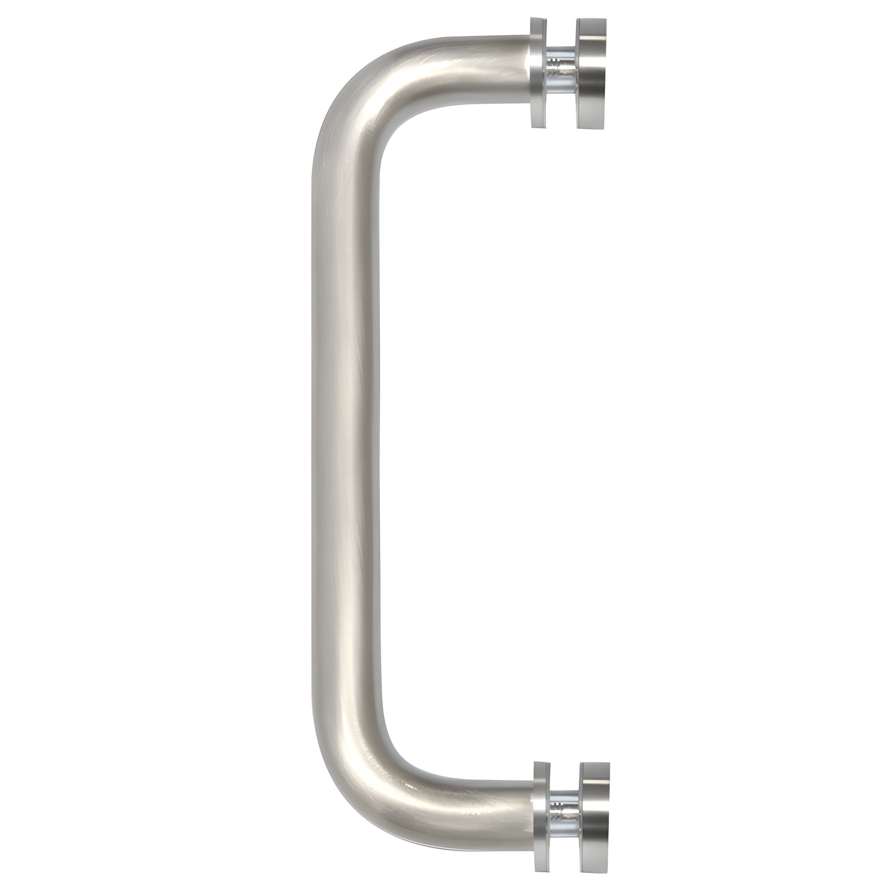 CRL Brushed Nickel 8" Single-Sided Solid Brass 3/4" Diameter Pull Handle with Metal Washers