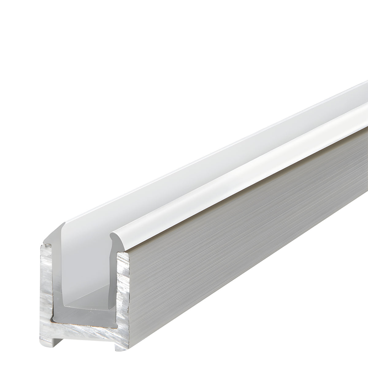 CRL Brushed Nickel Dry Glaze U-Channel With Vinyl