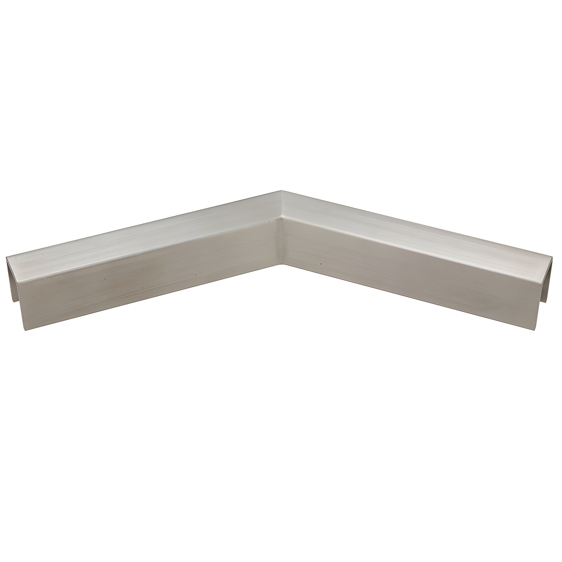 CRL Brushed Stainless 11 Gauge 135 Degree Horizontal Corner for 1/2" Glass Crisp Corner Low Profile Cap Rail