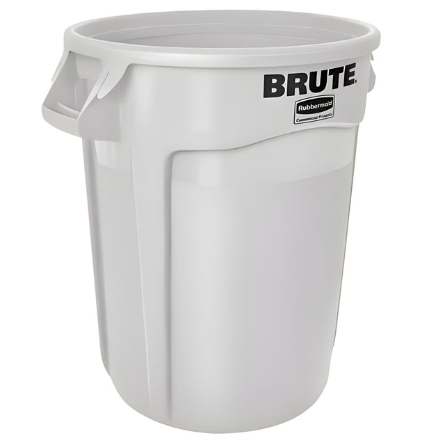 Brute Garbage Container, 44 Gal, White- 1 Ea