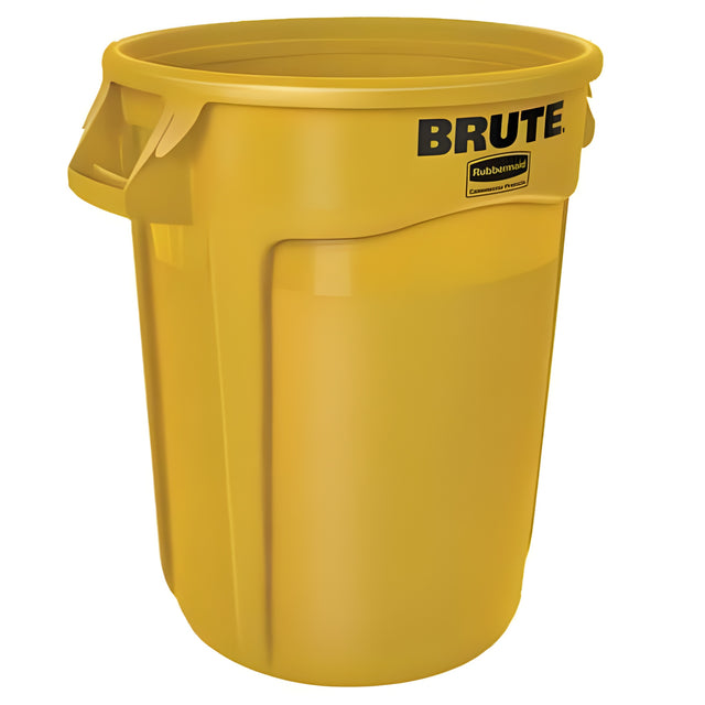 Brute Garbage Container, 44 Gal, Yellow- 1 Ea