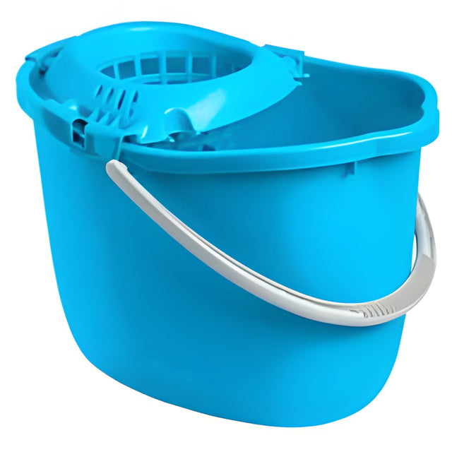 Bucket with Cone Wringer, 15L, Blue – 12/Case