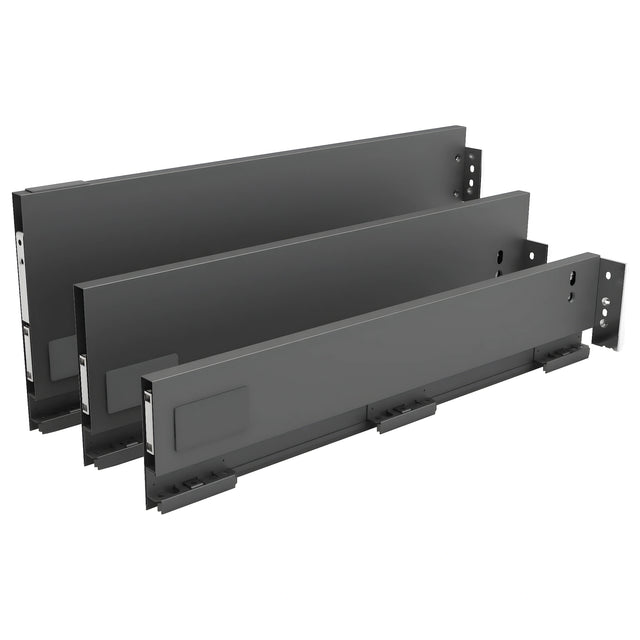 CGS Allegro Double Wall Metal Drawer System, 90mm Height x 500mm Length, Matte White - Pack of 2