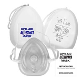 CPR Compact Mask w/ O2 Inlet & Case- 1 Ea