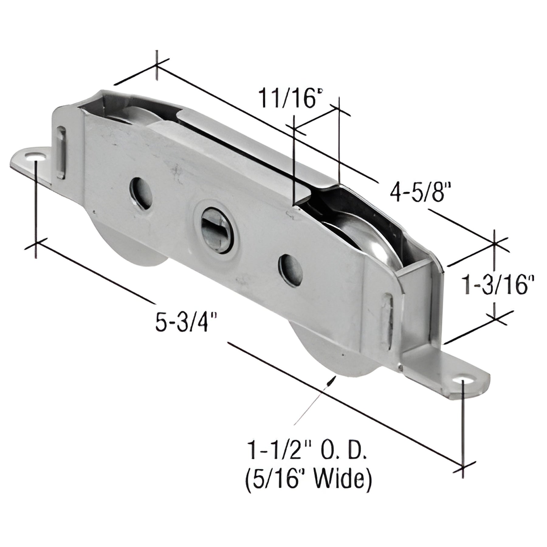 CRL 1-1/2" Tandem Stainless Steel Sliding Glass Door Roller with 11/16" Wide Housing