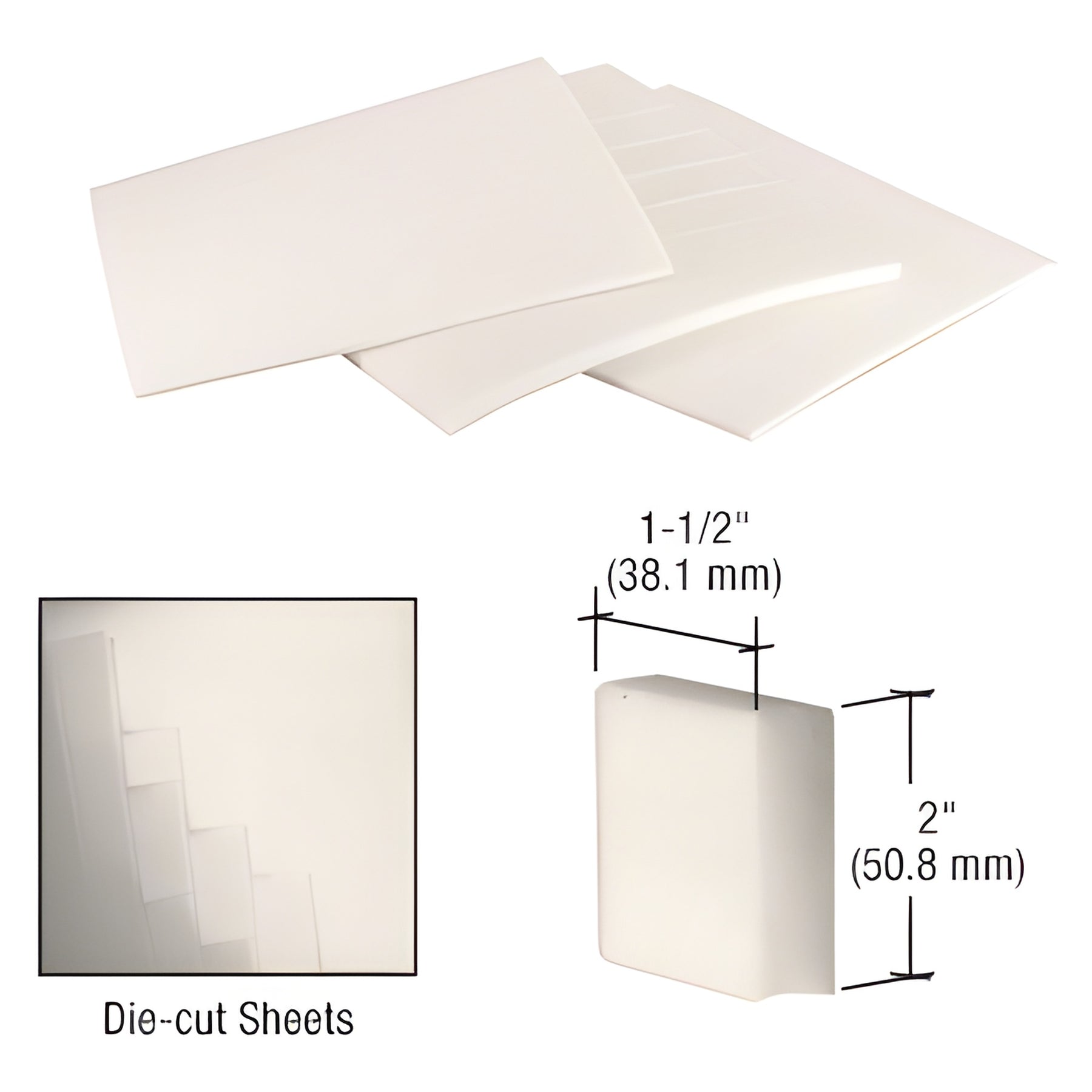 CRL 1-1/2" x 2" x 1/4" Super Duty Shipping Pads
