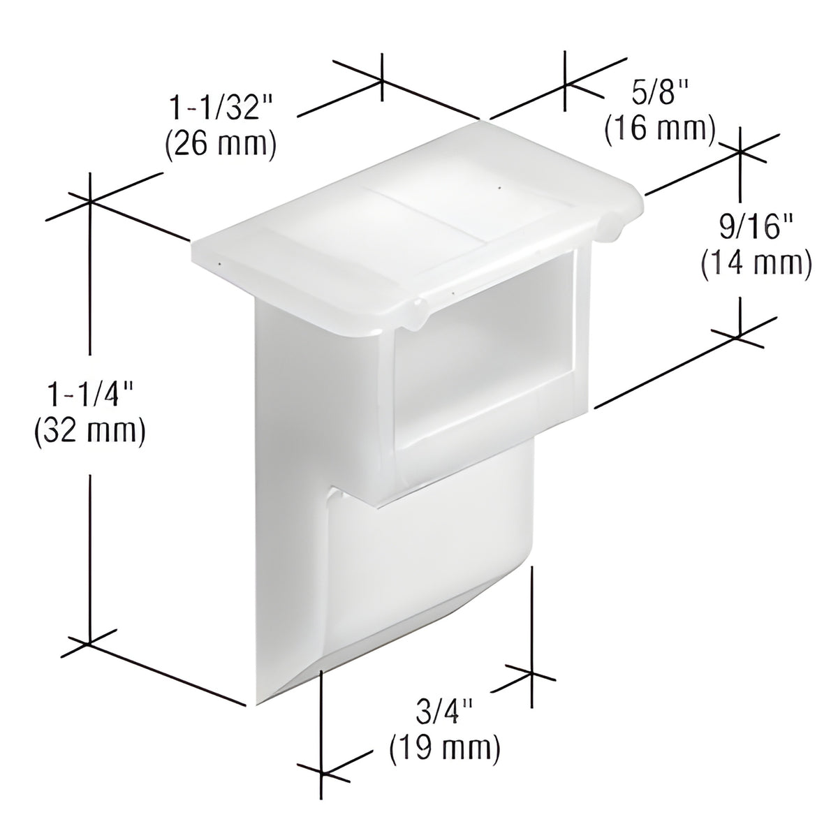 CRL 1-1/4" Nylon Sash Cam