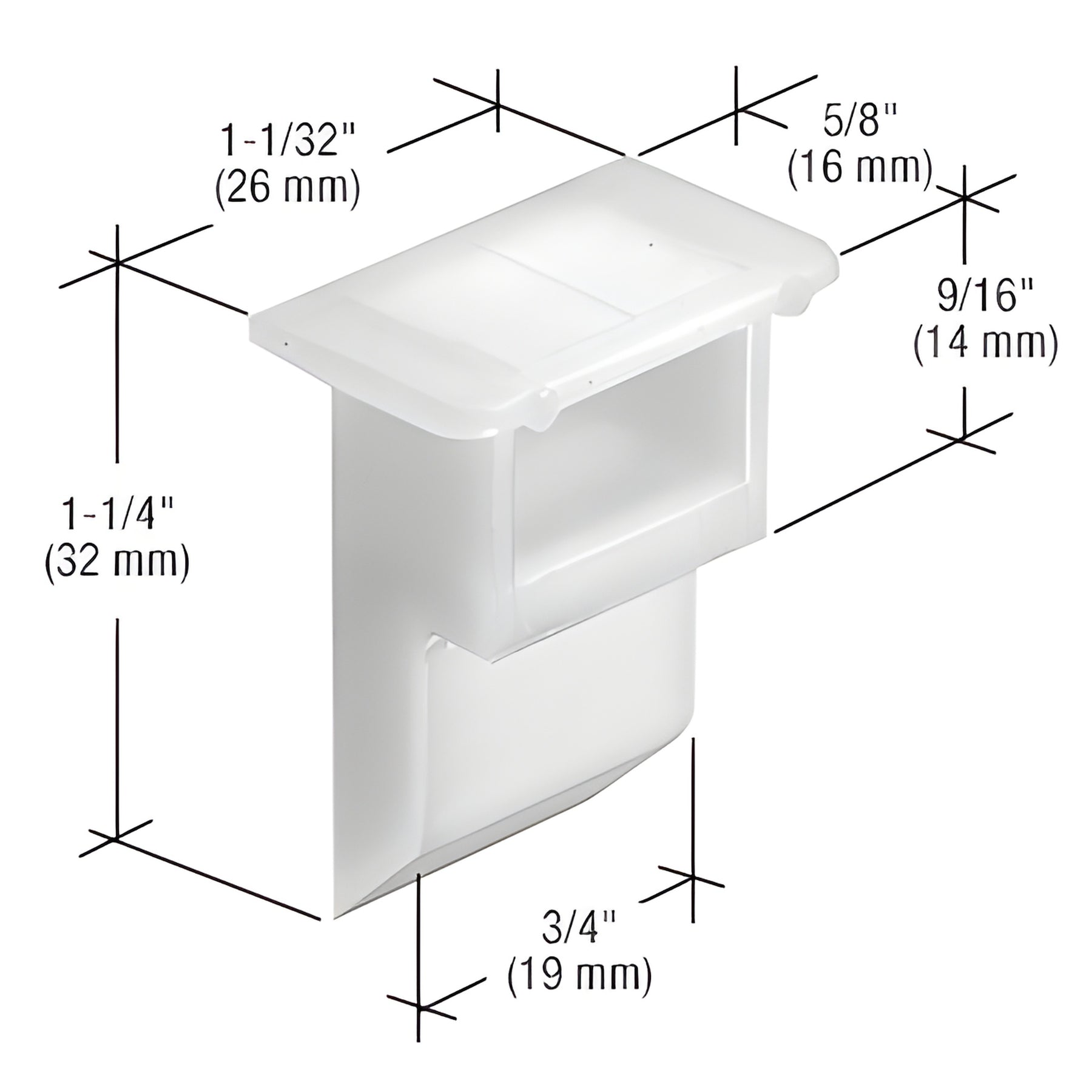 CRL 1-1/4" Nylon Sash Cam